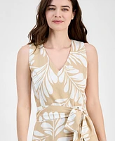 Anne Klein Women's Printed Open-Back Midi Dress