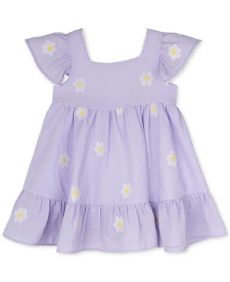 Rare Editions Baby Girls Embroidered Daisies Dress