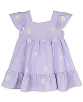 Rare Editions Baby Girls Embroidered Daisies Dress