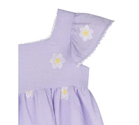 Rare Editions Baby Girls Embroidered Daisies Dress