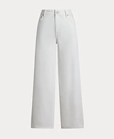 Lauren Ralph Women's High-Rise Wide-Leg Cropped Jeans