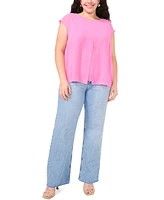 Vince Camuto Plus Cap-Sleeve Overlay Top