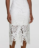 Avec Les Filles Women's Embroidered Sleeveless Midi Dress