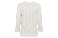 Olsen Women's Open Knit Sparkle Pullover