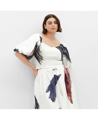 City Chic Plus Amari Geo Top