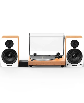Fluance Reference RT85N High Fidelity Vinyl Turntable with PA10 Phono Preamp and Ai61 Powered 6.5" Bookshelf Speakers, Nagaoka Mp-110 cartridge, 120W