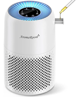 AromaRoom Air Purifiers for Bedroom, H13 Hepa Air Purifier for Home with Fragrance Sponge, Portable Air Cleaner for Smoke, Allergies, Pet Hair Dander,