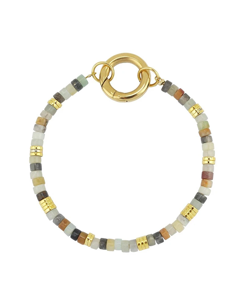 Finley Multi-Stone Beaded 18k Gold Plated Bracelet