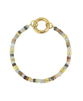 Finley Multi-Stone Beaded 18k Gold Plated Bracelet