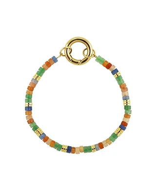 Finley Multi-Stone Beaded 18k Gold Plated Bracelet