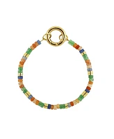 Finley Multi-Stone Beaded 18k Gold Plated Bracelet