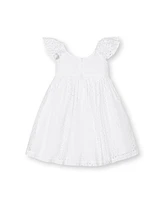 Hope & Henry Toddler Girls Flutter Sleeve Eyelet Dress