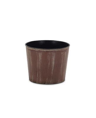 Textural Tone On Tone Plastic Pot Planter For Indoor Outdoor