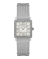 Guess Women's Analog Silver-Tone Mesh Watch, 28mm