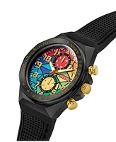 Guess Men's Multi-Function Black Silicone Strap Watch