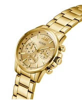 Guess Men's Multifunction Gold Tone Stainless Steel Watch, 44mm