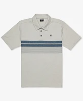 Hurley Men's Printed Stripe Slub Short Sleeve Polo Shirt