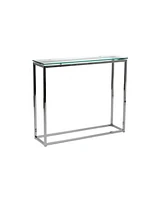 Stylish Glass Sled Console Table for Small Spaces and Home Decor