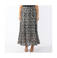 Estelle Plus Sea Lily Tiered Skirt