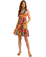 Vince Camuto Women's Sleeveless Tiered Floral Mini Dress