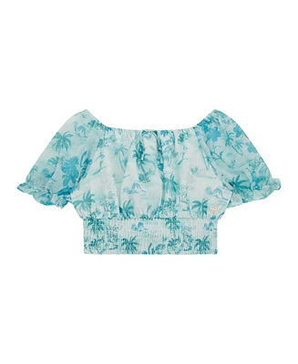 Guess Big Girls Chiffon Flutter Sleeve Top