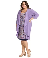 R & M Richards Plus Scoop-Neck Dress Jacket