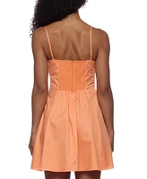 Alex & Sophia Juniors' Sleeveless Ruffle-Trim Cotton Mini Dress