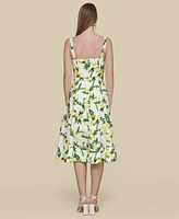 Avec Les Filles Women's Printed A-Line Midi Dress