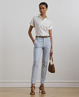 Lauren Ralph Double-Faced Stretch Cotton Pant, Regular & Petites