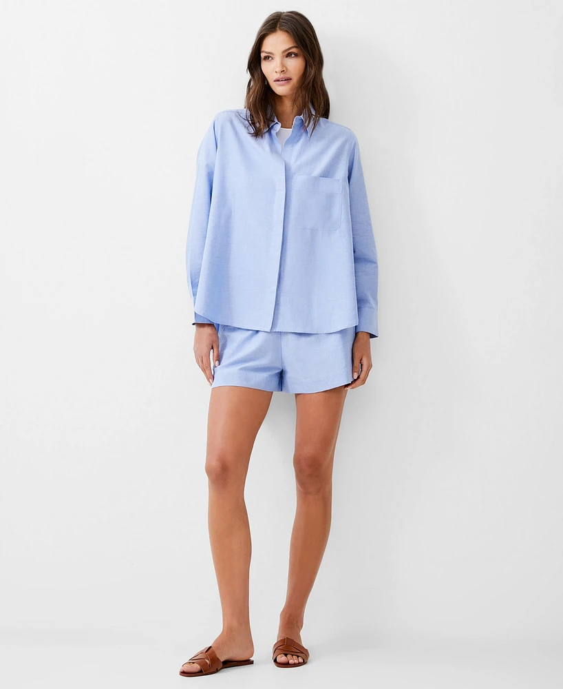 French Connection Women's Button-Front Cotton Shirt