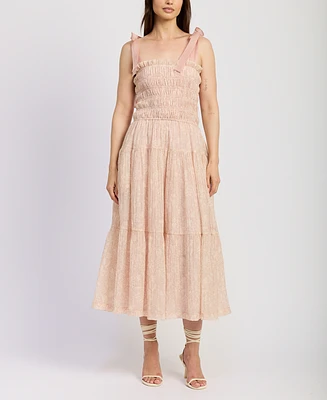 En Saison Women's Geraldine Smocked-Bodice Dress