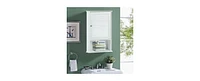 Gymax 27.5'' H Wall Cabinet Hanging Bathroom Storage Cabinet Adjustable Shelf