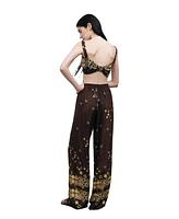 Nocturne Women's Printed Flowing Pants