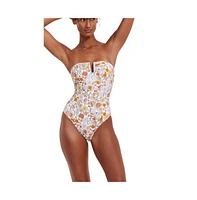 Flirrt Gottex Women's Flirtt Botanic Party Bandeau One Piece Swimsuit