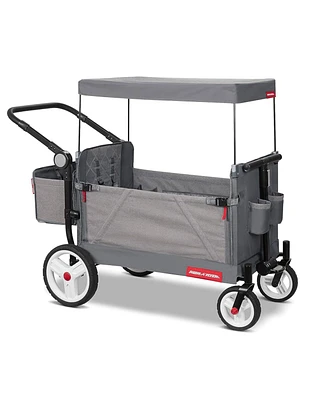 Radio Flyer Odyssey Collapsible Stroll N Wagon with Storage Bag, Light Gray