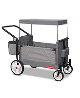 Radio Flyer Odyssey Collapsible Stroll N Wagon with Storage Bag, Light Gray