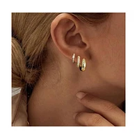 Dainty Huggie Hoop Earrings -3 Pairs