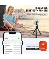 Neewer Flexible Tripod with Remote, Mini Camera Phone Tripod Stand Vlog Selfie Stick with Phone Holder & Action Camera Adapter Compatible with GoPro I