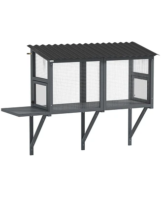 PawHut Outdoor Cat Catio, Cat Enclosure Window Perch with Jumping Platform