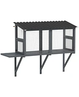 PawHut Outdoor Cat Catio, Cat Enclosure Window Perch with Jumping Platform