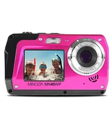 Minolta MN40WP 48MP Qhd Dual Lcd Screen Waterproof Camera, Pink