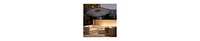 Gymax 10FT Offset Umbrella 360° Rotation Sun Shade Solar Powered Led Patio
