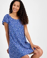 Robbie Bee Women's Printed Off-The-Shoulder Shift Dress