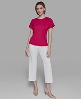 Karl Lagerfeld Paris Women's Tulip-Sleeve Knit Top