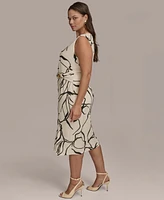 Donna Karan New York Plus Hardware-Trim Side-Twist Dress