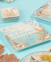 Certified International Escape to the Sea Square Platter
