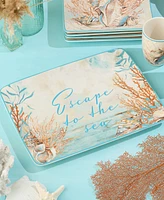 Certified International Escape to the Sea Rectangular Platter