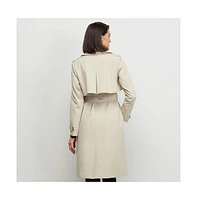 Carlisle Women's Beige Water-Repellent Tricot Trench Coat Shrimpton