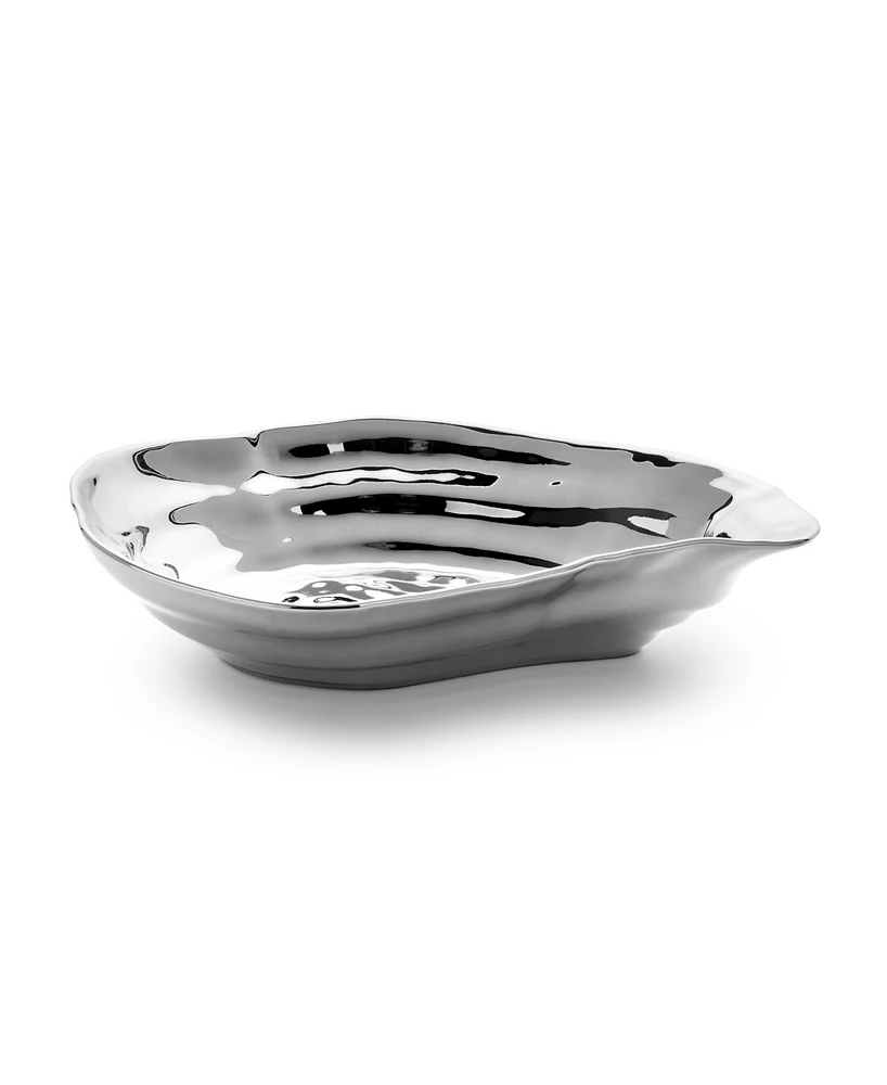 Certified International Silver Plated Oyster Serving Bowl