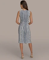 Donna Karan New York Women's Printed Side-Twist Dress